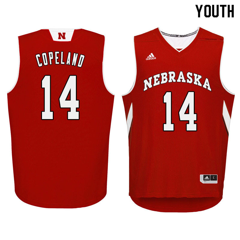 Youth Nebraska Cornhuskers #14 Isaac Copeland College Basketball Jersyes Sale-Red
